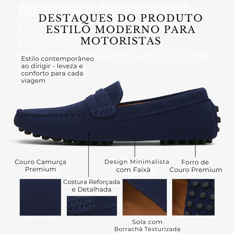 Mocassim Masculino Dekabr – Couro Premium