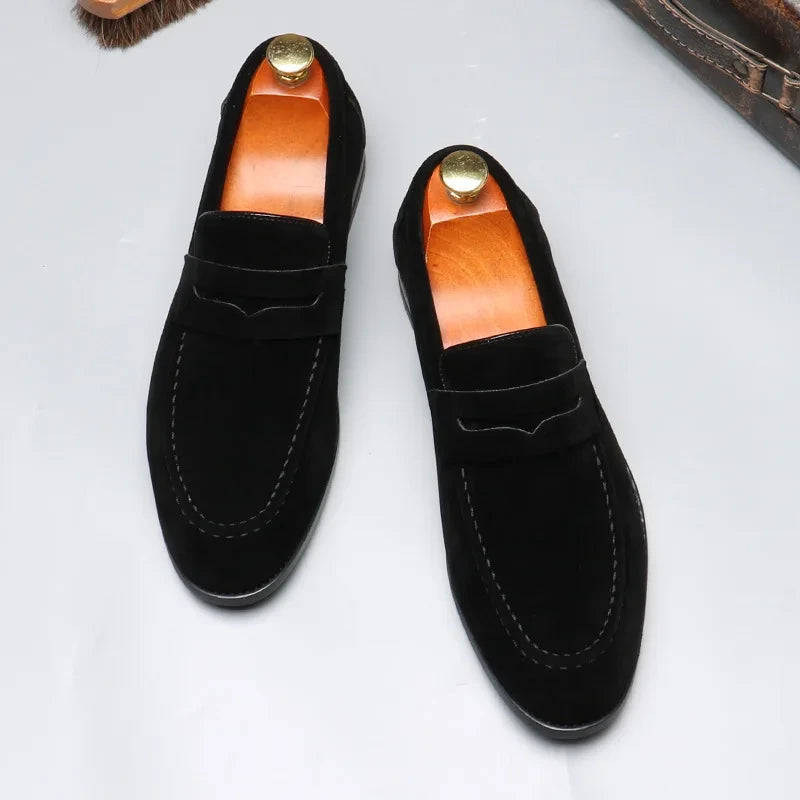 Mocassim-Masculino-Preto-Em-Camurca-Par