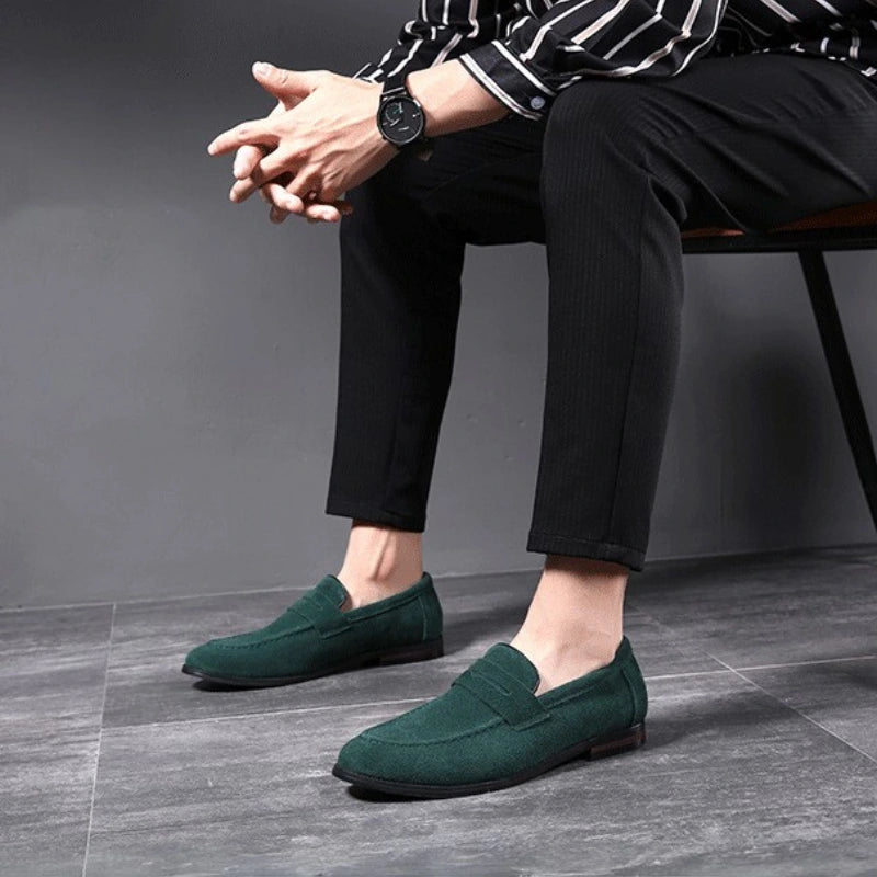 Mocassim-Masculino-Verde-No-Pe